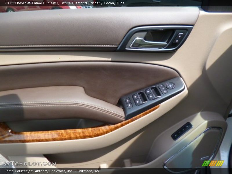 White Diamond Tricoat / Cocoa/Dune 2015 Chevrolet Tahoe LTZ 4WD
