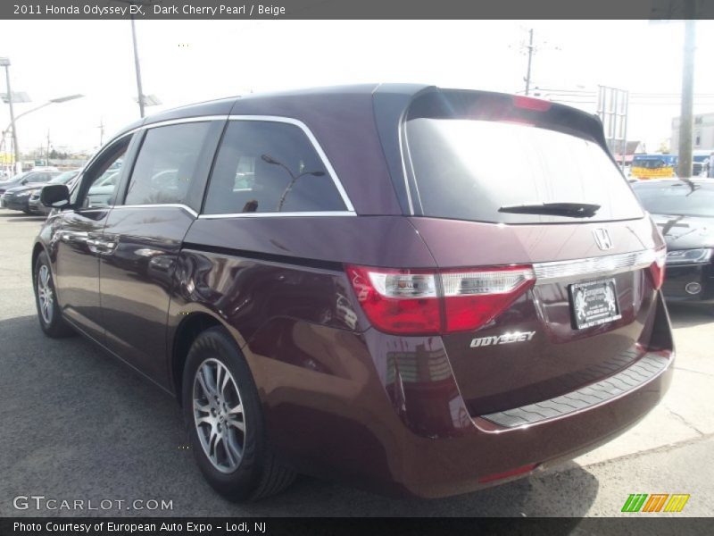 Dark Cherry Pearl / Beige 2011 Honda Odyssey EX