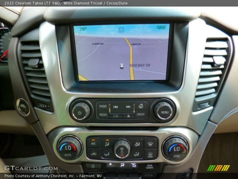 White Diamond Tricoat / Cocoa/Dune 2015 Chevrolet Tahoe LTZ 4WD