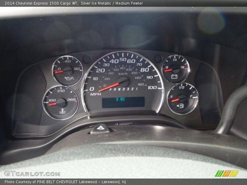 Silver Ice Metallic / Medium Pewter 2014 Chevrolet Express 1500 Cargo WT