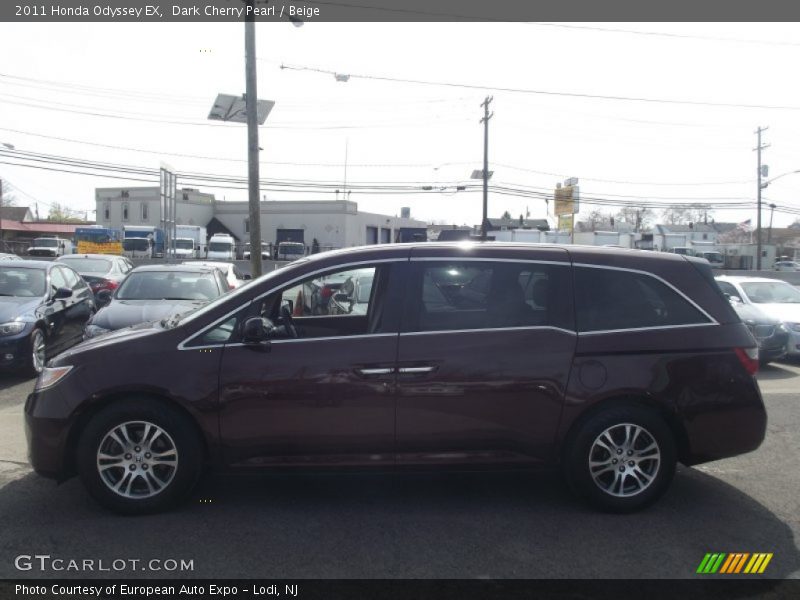 Dark Cherry Pearl / Beige 2011 Honda Odyssey EX