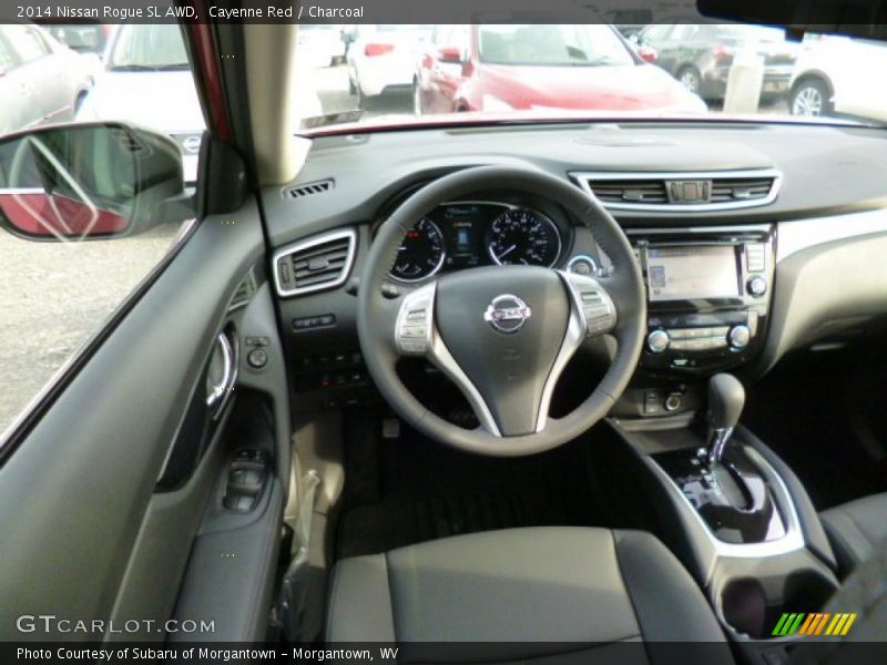 Cayenne Red / Charcoal 2014 Nissan Rogue SL AWD
