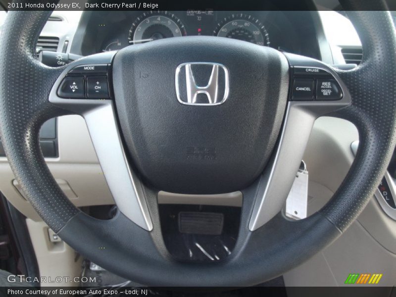 Dark Cherry Pearl / Beige 2011 Honda Odyssey EX