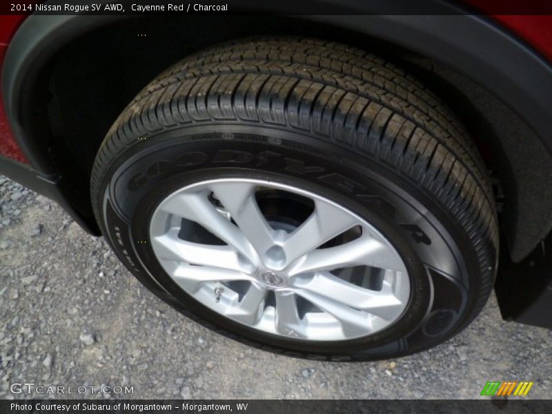 Cayenne Red / Charcoal 2014 Nissan Rogue SV AWD