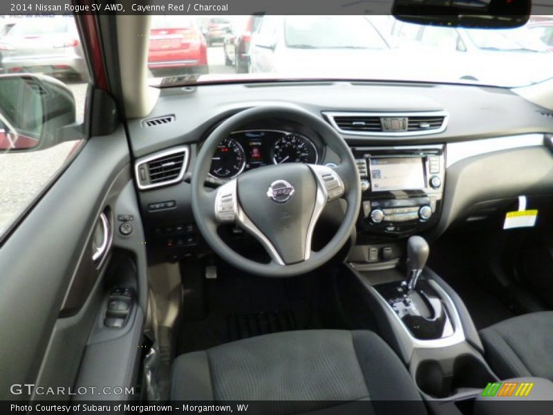 Cayenne Red / Charcoal 2014 Nissan Rogue SV AWD