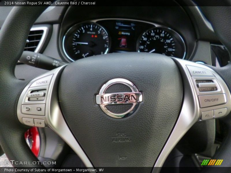 Cayenne Red / Charcoal 2014 Nissan Rogue SV AWD