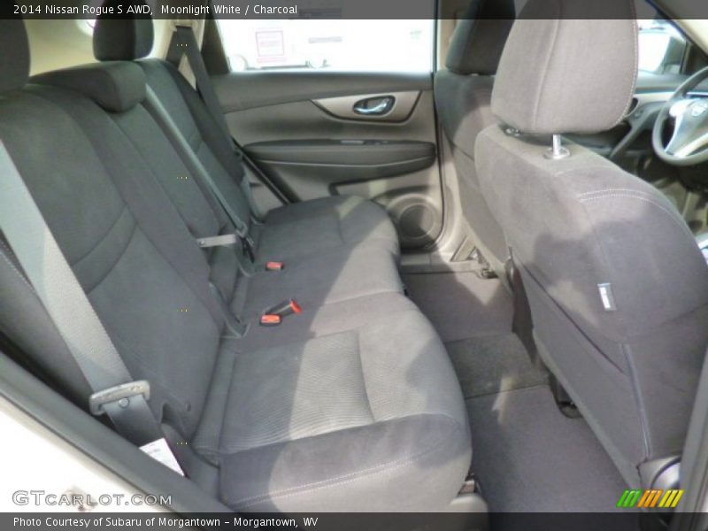 Moonlight White / Charcoal 2014 Nissan Rogue S AWD
