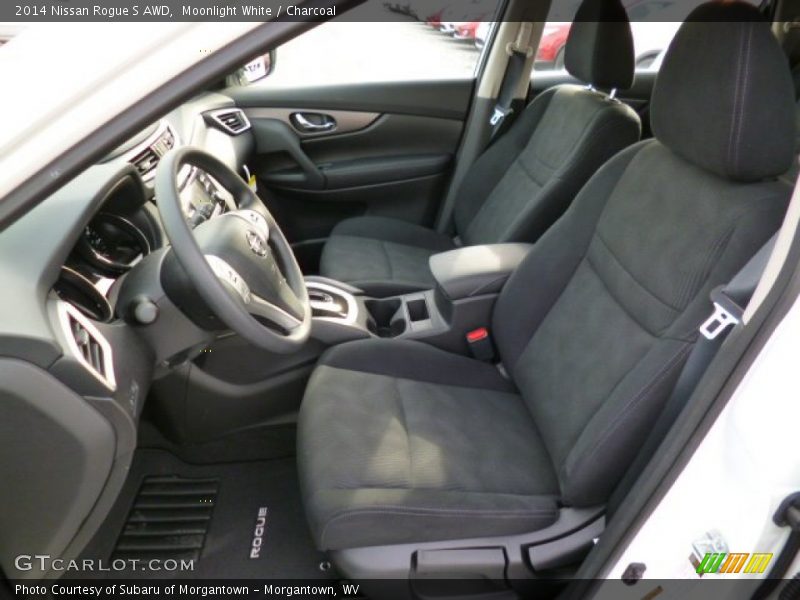 Moonlight White / Charcoal 2014 Nissan Rogue S AWD