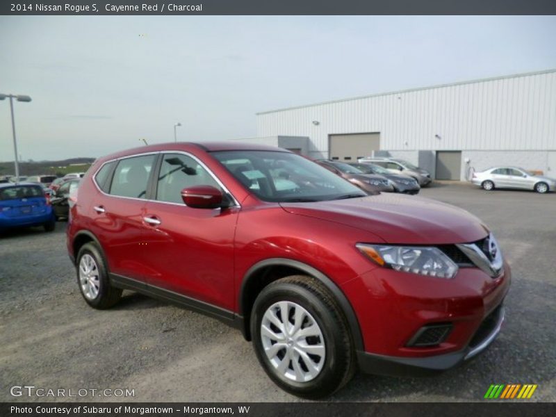 Cayenne Red / Charcoal 2014 Nissan Rogue S