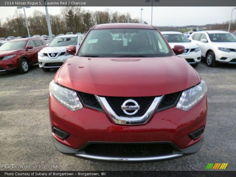 Cayenne Red / Charcoal 2014 Nissan Rogue S