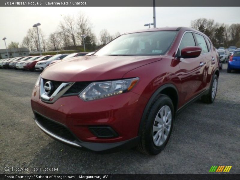 Cayenne Red / Charcoal 2014 Nissan Rogue S