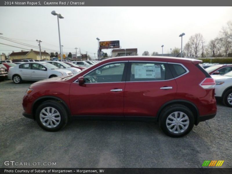 Cayenne Red / Charcoal 2014 Nissan Rogue S