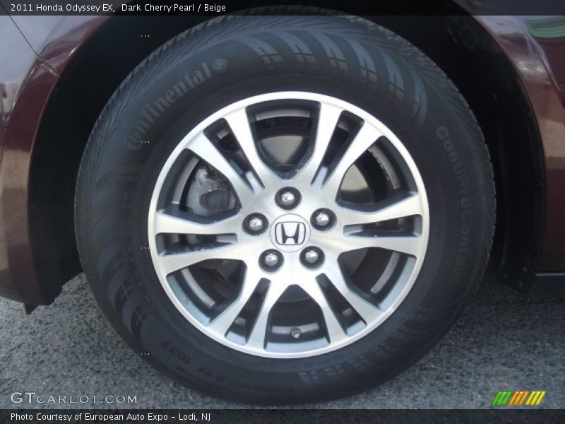 Dark Cherry Pearl / Beige 2011 Honda Odyssey EX