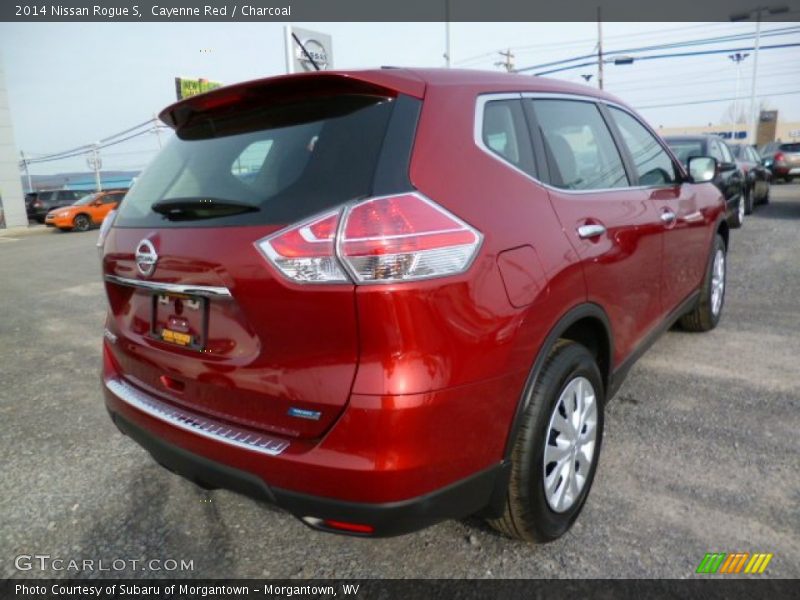 Cayenne Red / Charcoal 2014 Nissan Rogue S