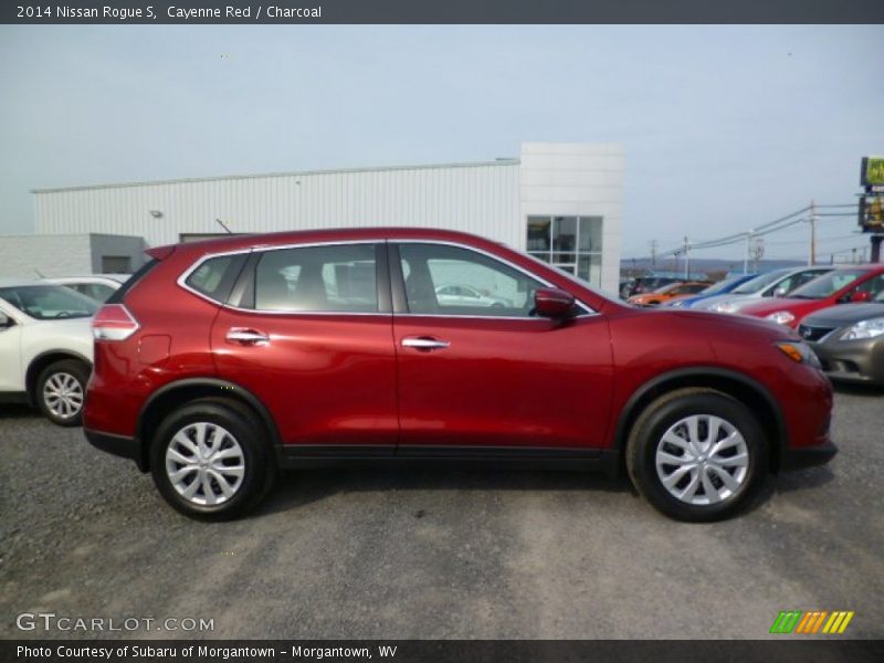 Cayenne Red / Charcoal 2014 Nissan Rogue S