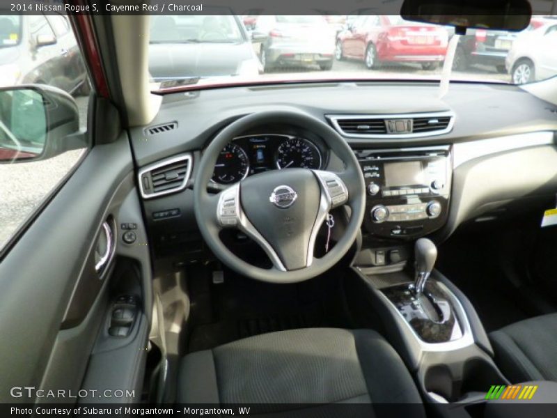 Cayenne Red / Charcoal 2014 Nissan Rogue S