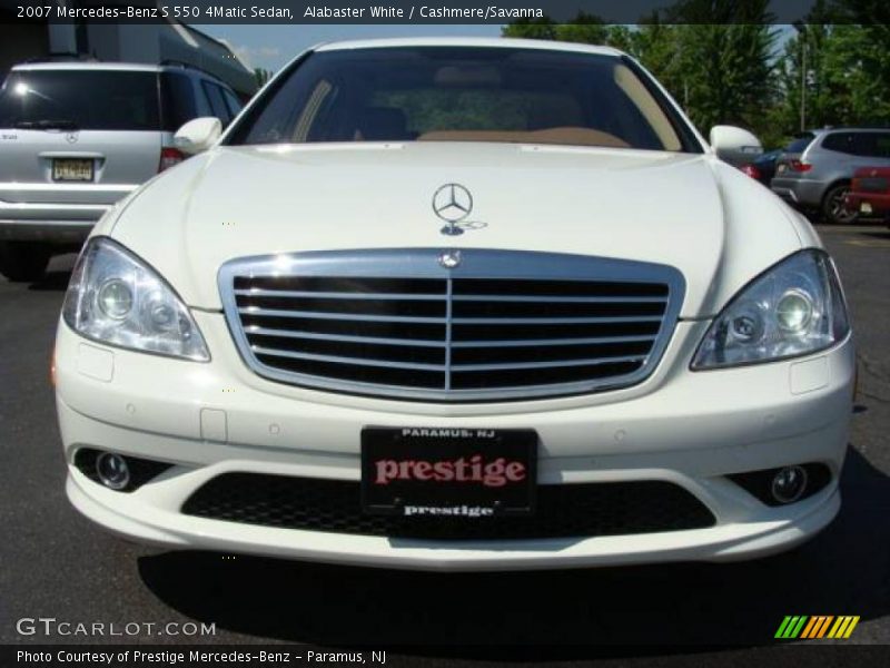 Alabaster White / Cashmere/Savanna 2007 Mercedes-Benz S 550 4Matic Sedan