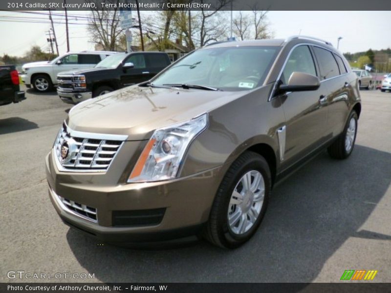 Terra Mocha Metallic / Caramel/Ebony 2014 Cadillac SRX Luxury AWD