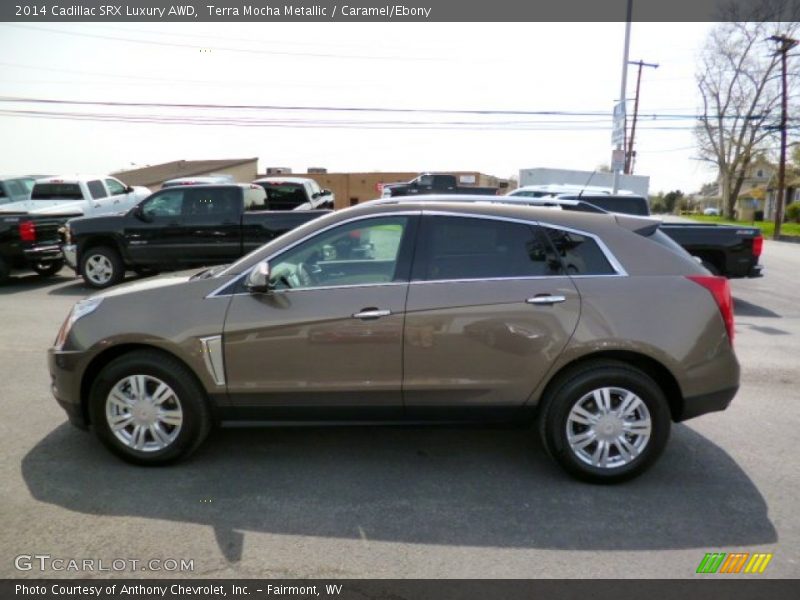 Terra Mocha Metallic / Caramel/Ebony 2014 Cadillac SRX Luxury AWD