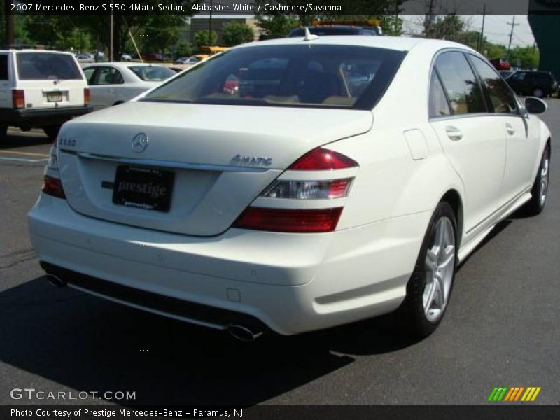 Alabaster White / Cashmere/Savanna 2007 Mercedes-Benz S 550 4Matic Sedan