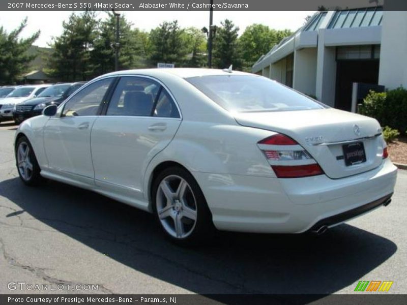 Alabaster White / Cashmere/Savanna 2007 Mercedes-Benz S 550 4Matic Sedan
