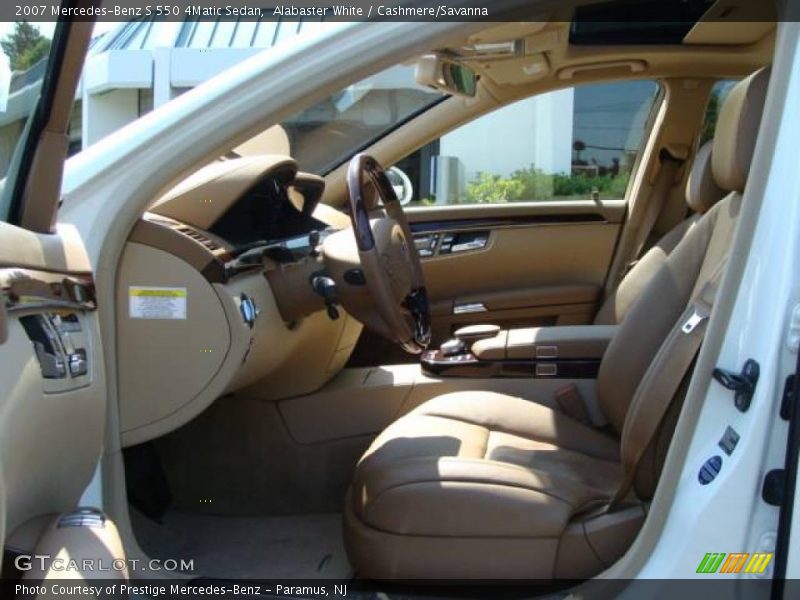 Alabaster White / Cashmere/Savanna 2007 Mercedes-Benz S 550 4Matic Sedan