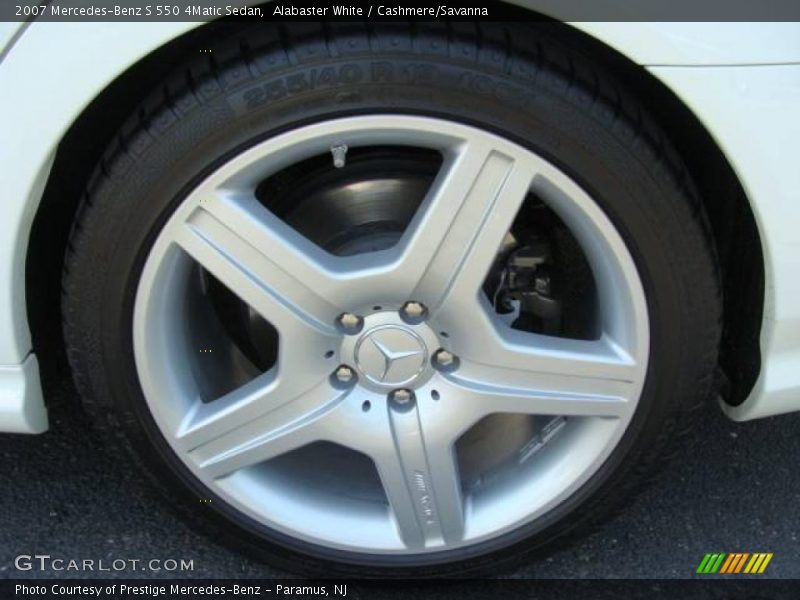 Alabaster White / Cashmere/Savanna 2007 Mercedes-Benz S 550 4Matic Sedan