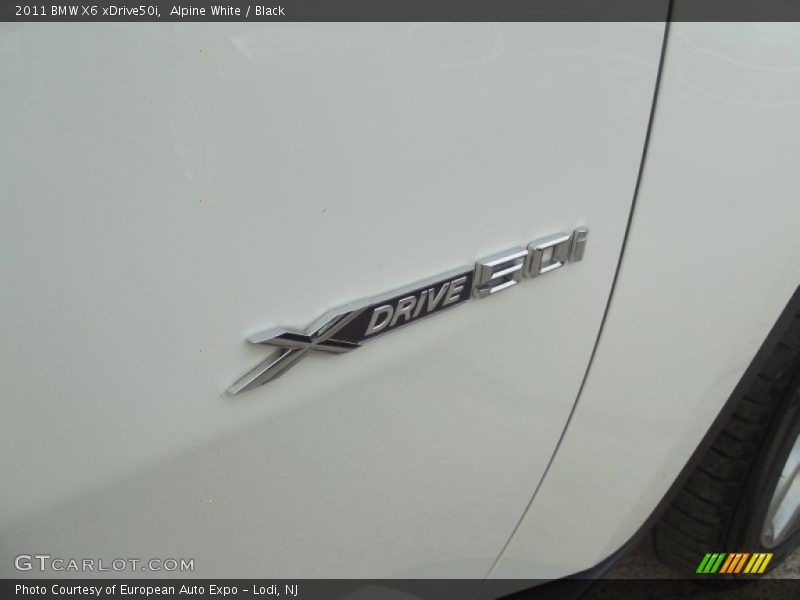 Alpine White / Black 2011 BMW X6 xDrive50i