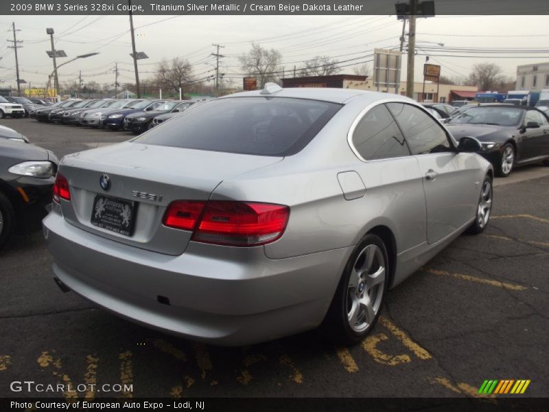 Titanium Silver Metallic / Cream Beige Dakota Leather 2009 BMW 3 Series 328xi Coupe