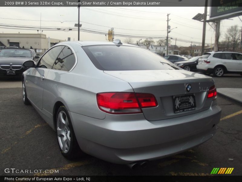 Titanium Silver Metallic / Cream Beige Dakota Leather 2009 BMW 3 Series 328xi Coupe