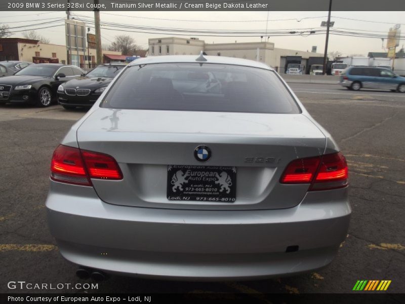 Titanium Silver Metallic / Cream Beige Dakota Leather 2009 BMW 3 Series 328xi Coupe