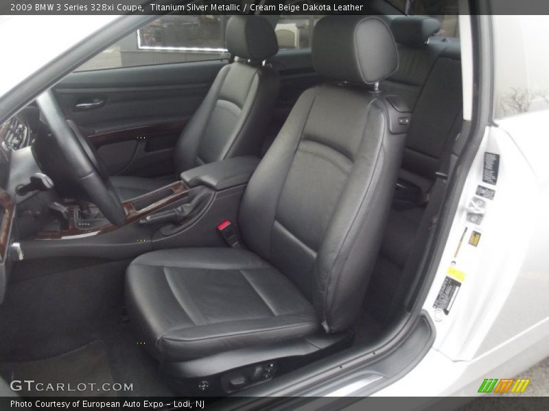 Titanium Silver Metallic / Cream Beige Dakota Leather 2009 BMW 3 Series 328xi Coupe