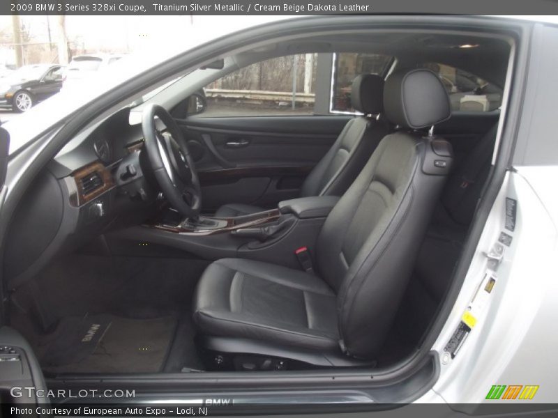 Titanium Silver Metallic / Cream Beige Dakota Leather 2009 BMW 3 Series 328xi Coupe