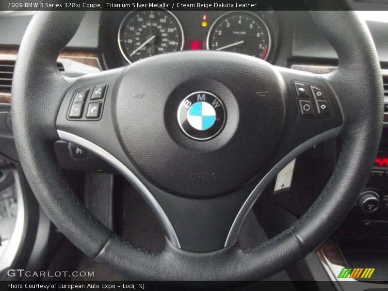Titanium Silver Metallic / Cream Beige Dakota Leather 2009 BMW 3 Series 328xi Coupe