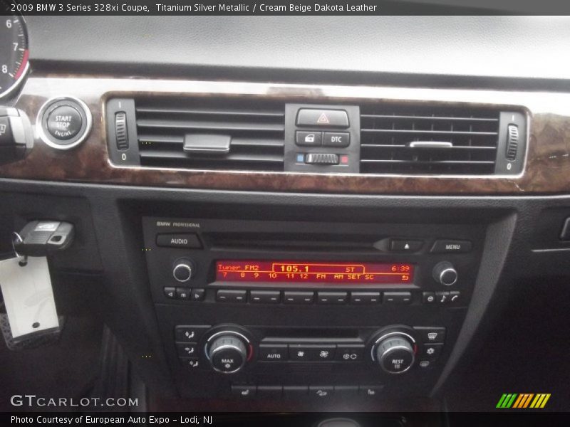 Titanium Silver Metallic / Cream Beige Dakota Leather 2009 BMW 3 Series 328xi Coupe