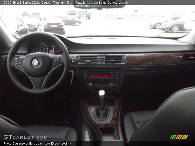 Titanium Silver Metallic / Cream Beige Dakota Leather 2009 BMW 3 Series 328xi Coupe