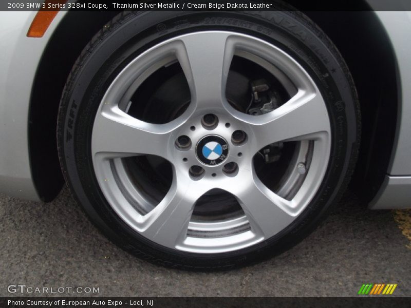 Titanium Silver Metallic / Cream Beige Dakota Leather 2009 BMW 3 Series 328xi Coupe