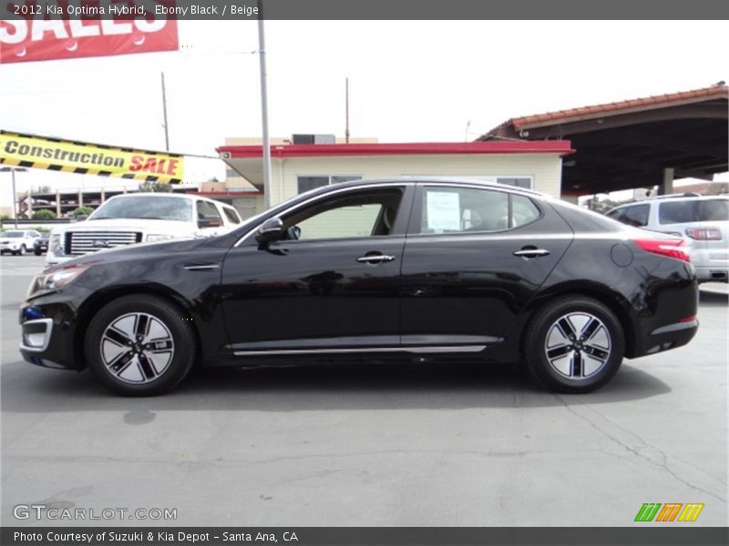 Ebony Black / Beige 2012 Kia Optima Hybrid