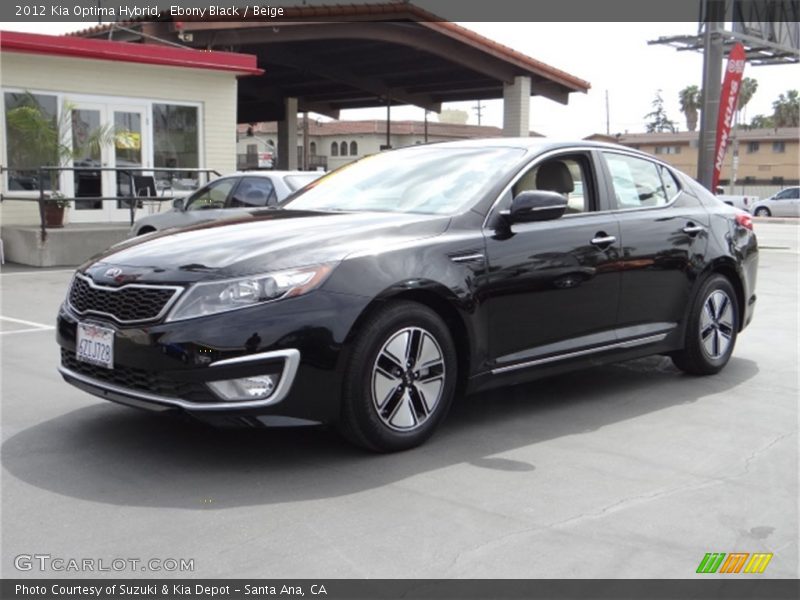 Ebony Black / Beige 2012 Kia Optima Hybrid