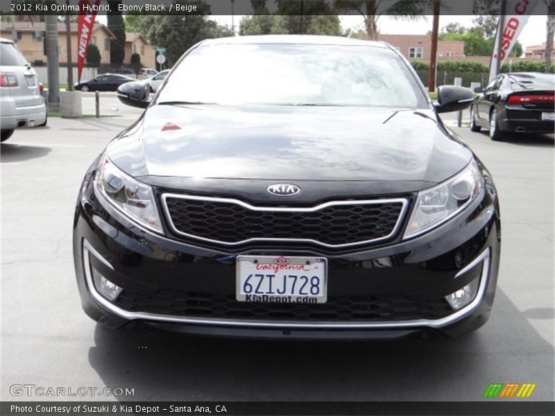 Ebony Black / Beige 2012 Kia Optima Hybrid