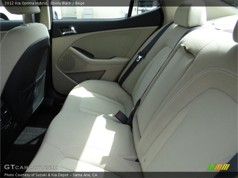 Ebony Black / Beige 2012 Kia Optima Hybrid