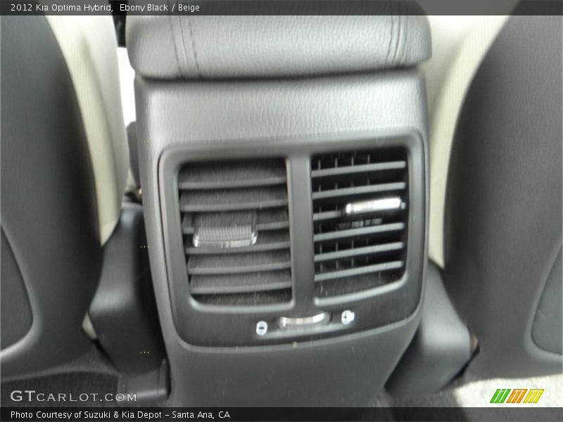 Ebony Black / Beige 2012 Kia Optima Hybrid