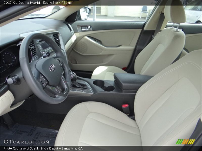 Ebony Black / Beige 2012 Kia Optima Hybrid