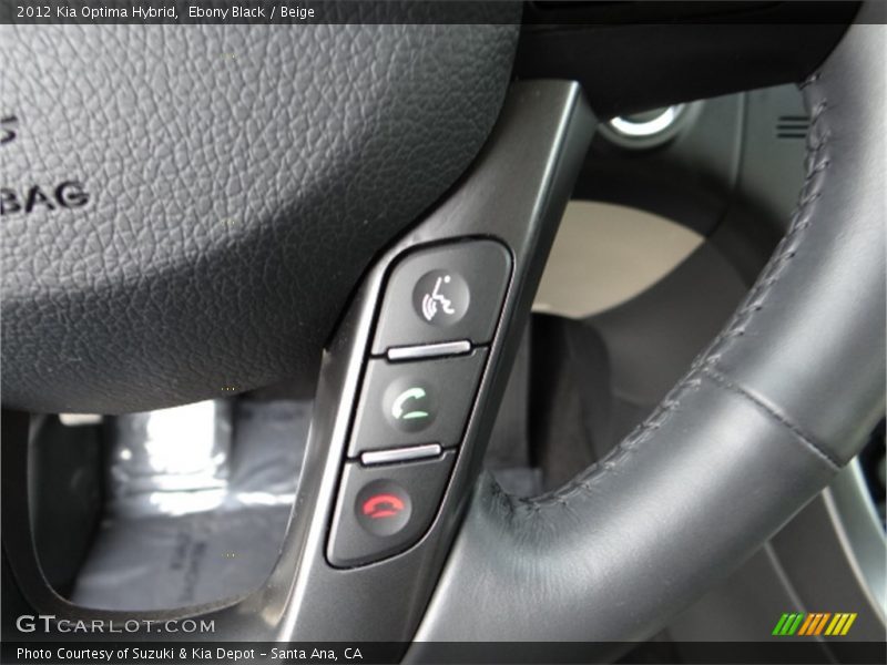 Ebony Black / Beige 2012 Kia Optima Hybrid