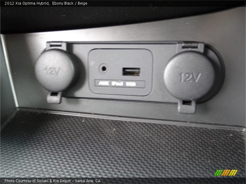 Ebony Black / Beige 2012 Kia Optima Hybrid