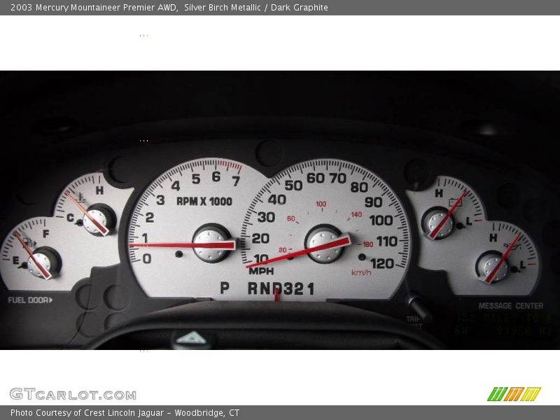 Silver Birch Metallic / Dark Graphite 2003 Mercury Mountaineer Premier AWD