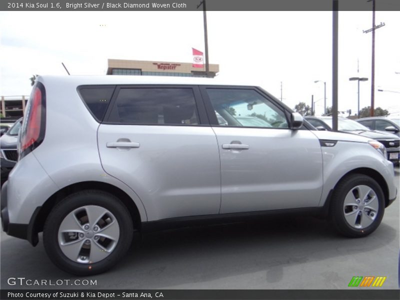 Bright Silver / Black Diamond Woven Cloth 2014 Kia Soul 1.6