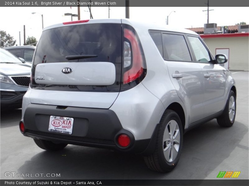 Bright Silver / Black Diamond Woven Cloth 2014 Kia Soul 1.6