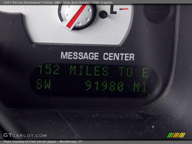 Silver Birch Metallic / Dark Graphite 2003 Mercury Mountaineer Premier AWD