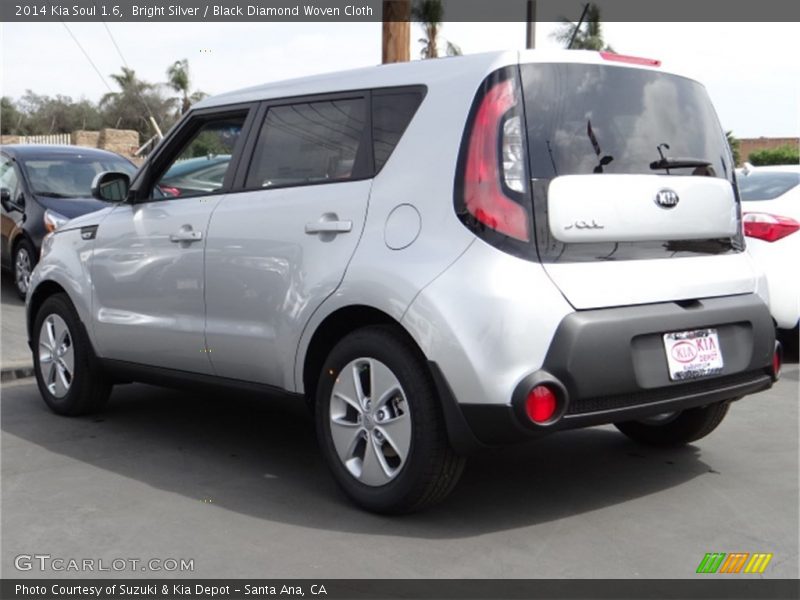 Bright Silver / Black Diamond Woven Cloth 2014 Kia Soul 1.6